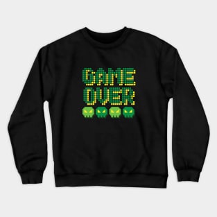 8-bit retro Game Over pixel art design Crewneck Sweatshirt